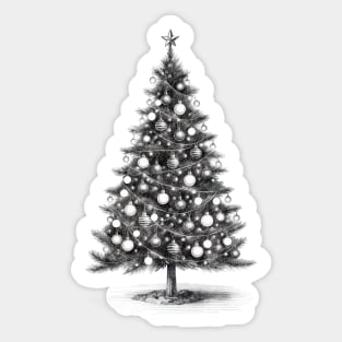 Christmas tree in pencil Sticker